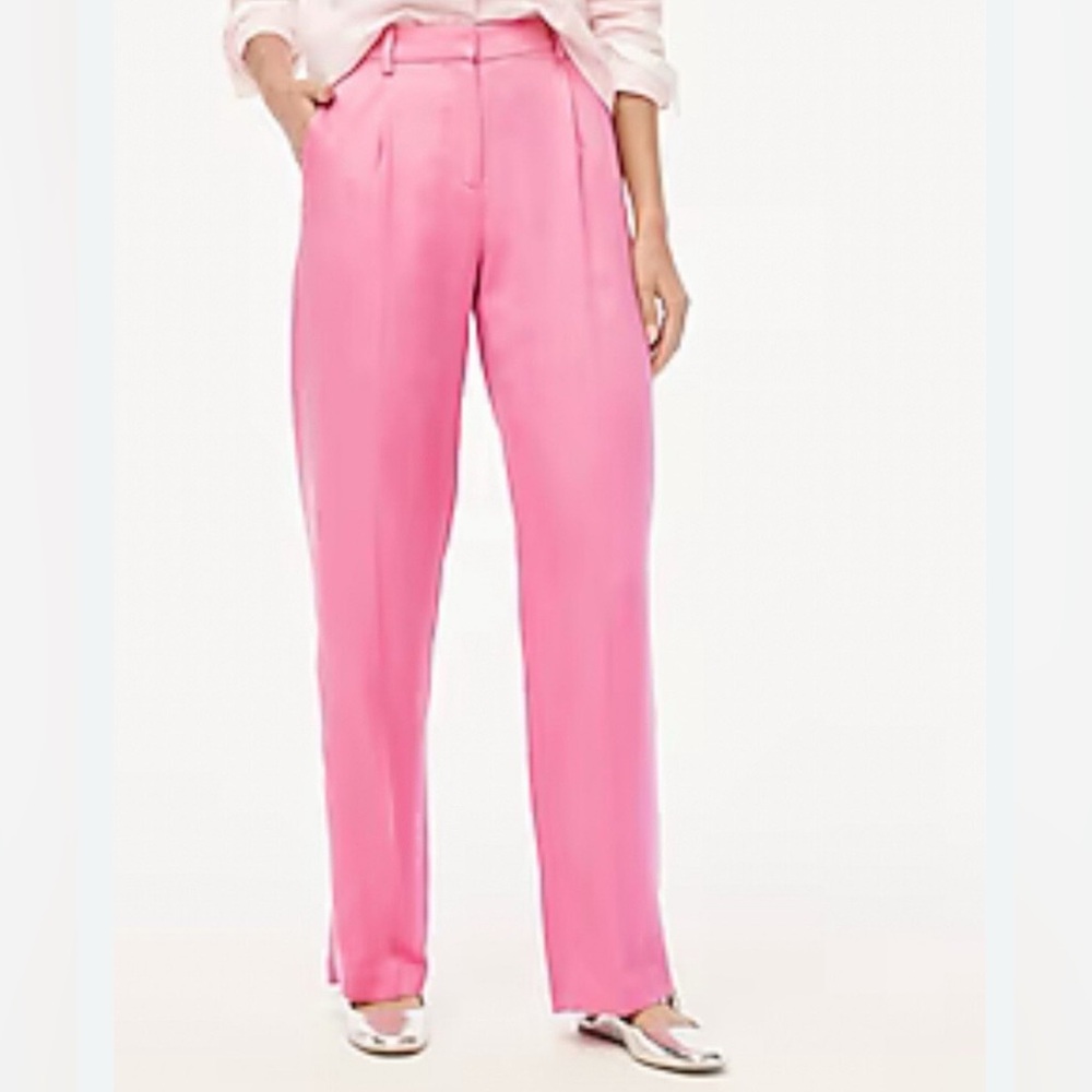 J. Crew Pleated Wide Leg Trouser Pants